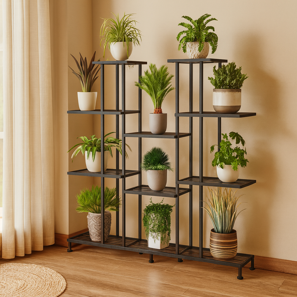 Zura 11-Tier Metal Planter Stand – Modern Vertical Display Rack Zura 11-Tier Metal Planter Stand – Modern Vertical Display Rack