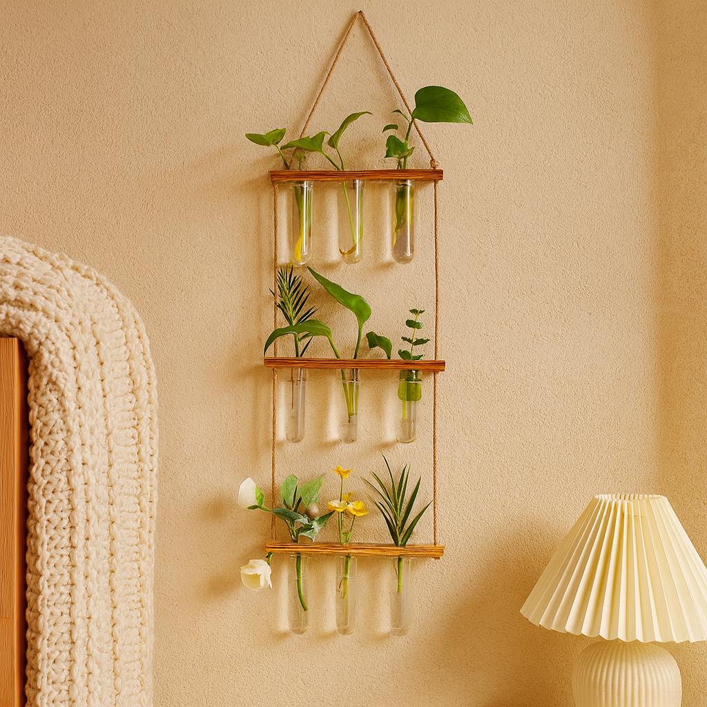 trio hanging planter Trio Flow Wall Hanging Test Tube Planter – Modern Hydroponic Display – Ecofynd