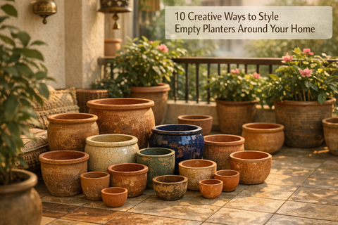 10 Creative Ways to Style Empty Planters Around Your Home