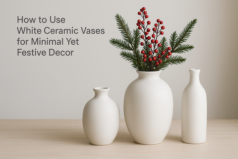 How to Use White Ceramic Vases for Minimal Yet Festive Decor