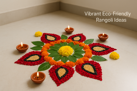 Creative Eco-friendly Rangoli ideas.