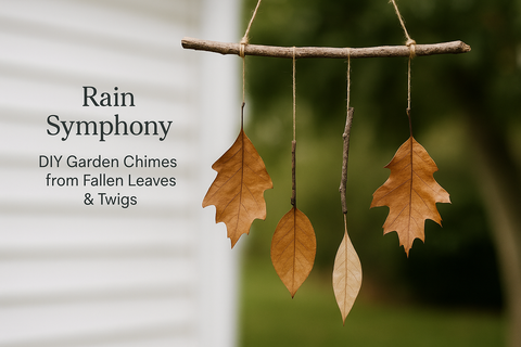 Rain Symphony: DIY Garden Chimes from Fallen Leaves & Twigs