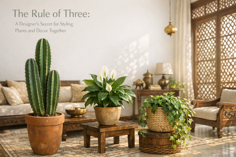 The Rule of Three: A Designer's Secret for Styling Plants and Decor Together