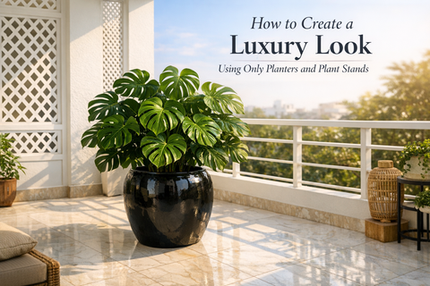 How to Create a Luxury Look Using Only Planters and Plant Stands