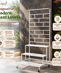 ecofynd Eden Plant Stand with Wheels for Outdoor Balcony