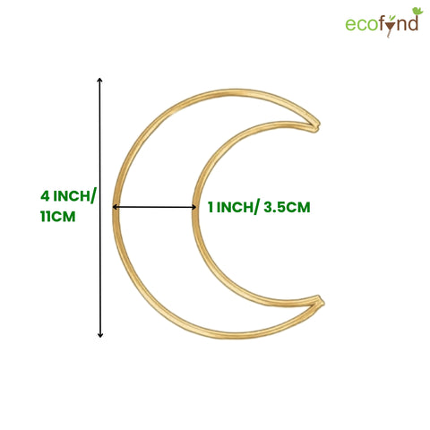 ecofynd Moon 4 Inch Metal Crafts Hoops