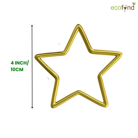 ecofynd Star 4 Inch Metal Crafts Hoops
