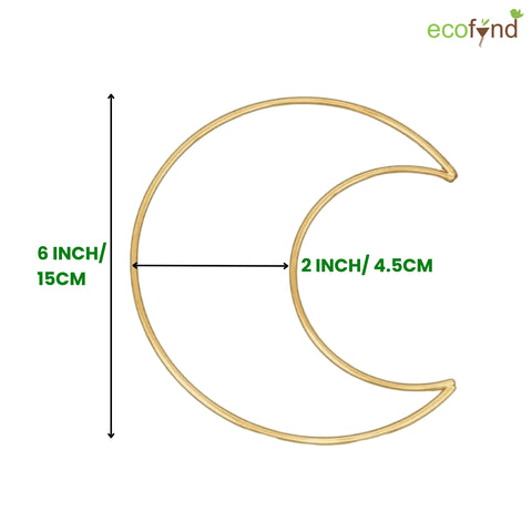 ecofynd Moon 6 Inch Metal Crafts Hoops
