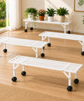 ecofynd Scot 35 Inch Plant Stand with Wheels for Outdoor Balcony