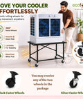 ecofynd Ecofynd GlideBase Heavy-Duty Black Cooler Trolley with 360° Rotating Wheels