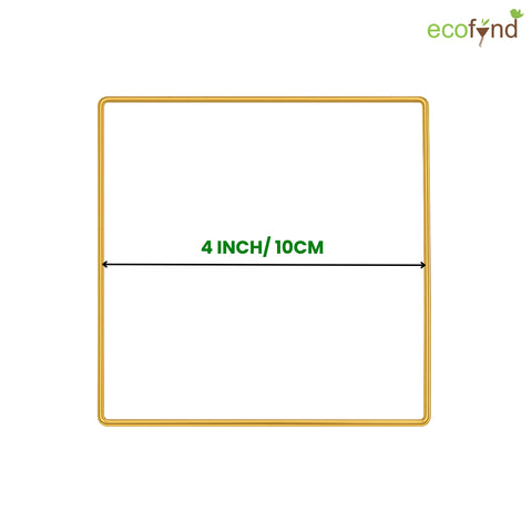 ecofynd Square 4 Inch Metal Crafts Hoops