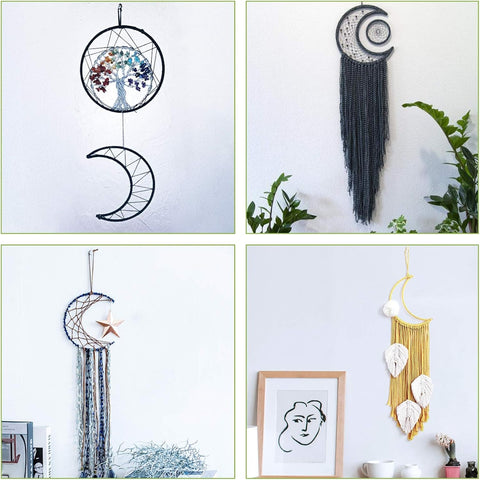 ecofynd Moon 4 Inch Metal Crafts Hoops