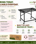 ecofynd Ecofynd GlideBase Heavy-Duty Black Cooler Trolley with 360° Rotating Wheels