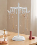 ecofynd Ecofynd Rotating Jewelry Organizer Stand with 20 Hooks (White)