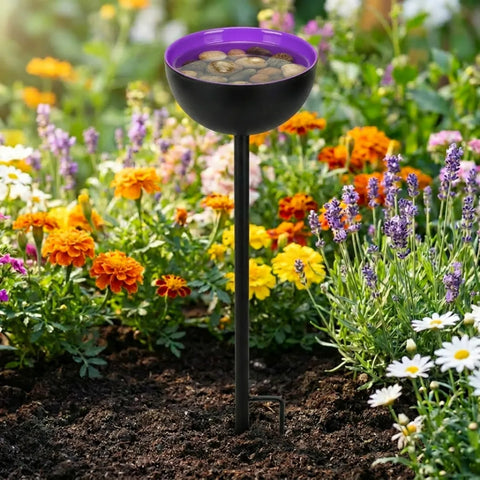ecofynd Ecofynd Bee Watering Station with Decorative Garden Stake (Purple)