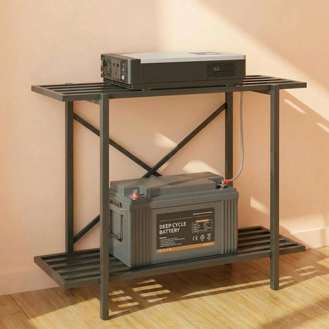 ecofynd 2-Tier Black UPS Stand for Home and Office