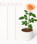 ecofynd Pink Metal Plant Trellis – 18 Inch Rust-Resistant Stake