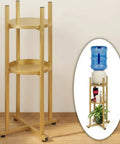 ecofynd Ecofynd HydroNest 2-Tier Golden Water Dispenser Stand with Storage Shelf