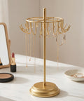 ecofynd Ecofynd Rotating Jewelry Organizer Stand with 20 Hooks (Golden)