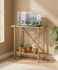 ecofynd 2-Tier Gold Fish Tank Stand