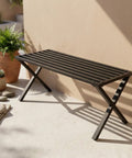 ecofynd Arlo 35 Inch Plant Stand with Cross Legs for Outdoor Balcony