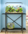 ecofynd 2-Tier Black Fish Tank Stand