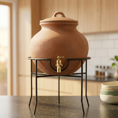 ecofynd Ecofynd Lightweight Metal Matka Stand for Kitchen - Style 3