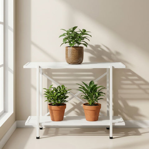 ecofynd 26 Inch Adam Metal Plant Stands for Outdoor Balcony