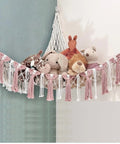 Ecofynd Macrame Pink Soft Toy Organizer | Toy Hammock