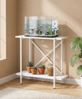 ecofynd 2-Tier White Fish Tank Stand
