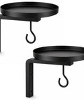 ecofynd 2 Pack Cora Wall Mounted Metal Plant Stand with Hanging Hook