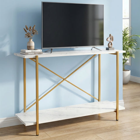 ecofynd Elix 47 Inch TV Stand – Modern Multipurpose Utility Console