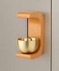 ecofynd Wooden Door Chime with Brass Bell – Handcrafted Home Accent