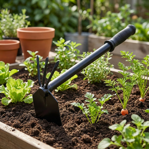 ecofynd Gardening Hoe and Cultivator Tool with Plastic Handle