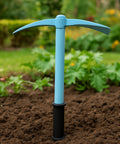 ecofynd Heavy Duty Garden Tiller with Wooden Handle – Sky Blue