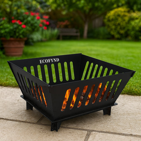 ecofynd Foldable Iron Fire Pit – Heavy Duty & Portable