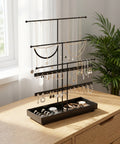 ecofynd 5-Tier Black Metal Jewelry Organizer Stand