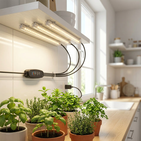 ecofynd Aira3 Grow Light – 3 Head LED Plant Light for Indoor Plants