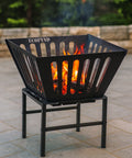 ecofynd Foldable Iron Fire Pit – Heavy Duty, High Heat & Portable