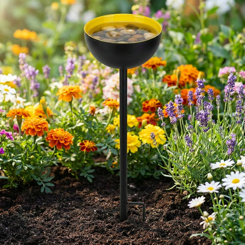ecofynd Ecofynd Bee Watering Station with Decorative Garden Stake (Yellow)