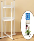 ecofynd Ecofynd HydroNest 2-Tier White Water Dispenser Stand with Storage Shelf