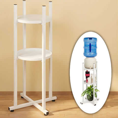 ecofynd Ecofynd HydroNest 2-Tier White Water Dispenser Stand with Storage Shelf