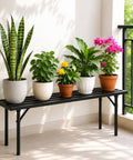 Ecofynd Heavy-Duty Metal Plant Stand with Adjustable Feet – 100 kg Capacity