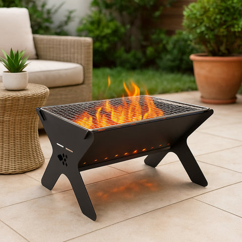 ecofynd Portable Charcoal Barbeque Grill – High-Quality Net & Fast Setup