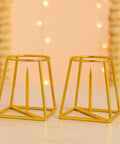 ecofynd Banana Plant Stand (Pack of 2) – Golden Metal Stand for Puja, Weddings & Festivals