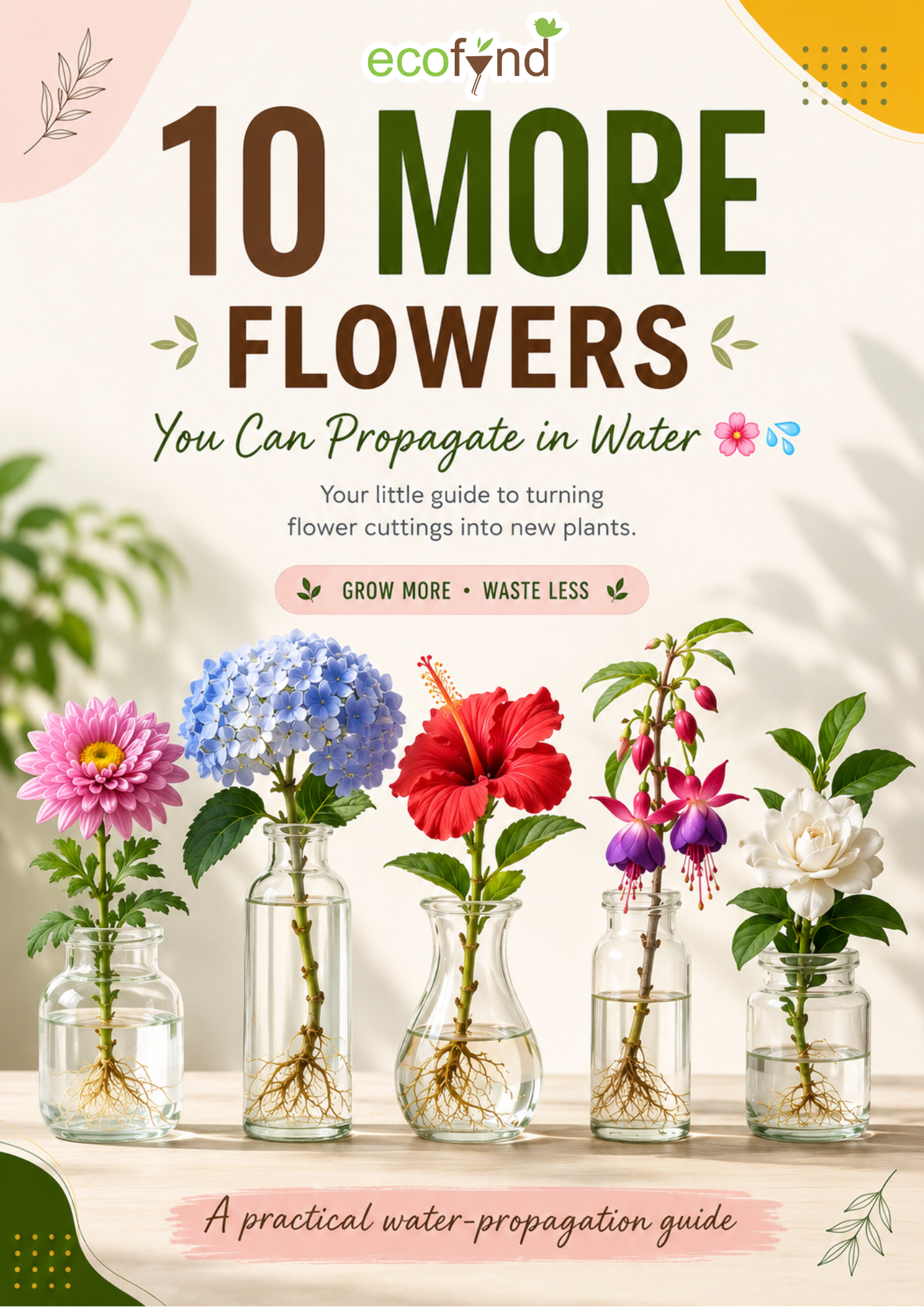 Ecofynd 10 More Flowers You Can Propagate in Water guide cover
