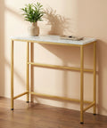 ecofynd 35 Inch 3 Tier Console Table