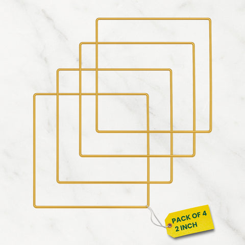ecofynd Square 2 Inch Metal Crafts Hoops