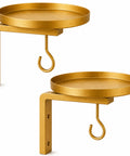 ecofynd 2 Pack Cora Wall Mounted Metal Plant Stand with Hanging Hook