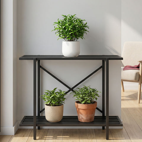 ecofynd 26 Inch Adam Metal Plant Stands for Outdoor Balcony